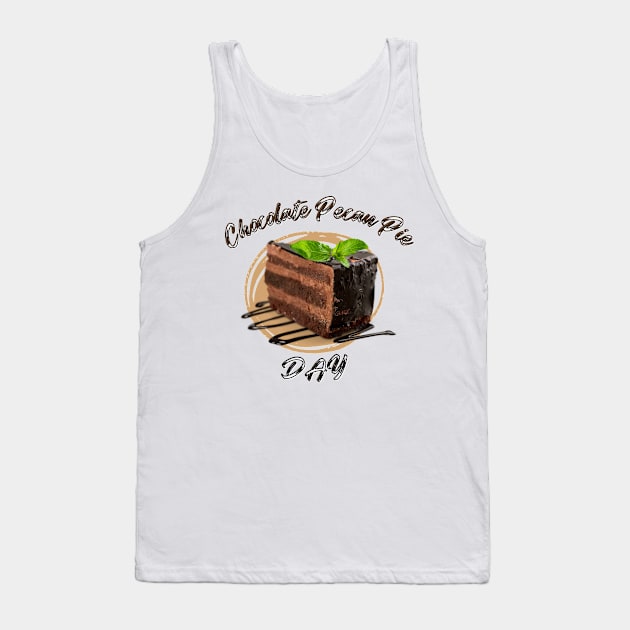 national chocolate pecan pie day fancy design Tank Top by Vortex.Merch